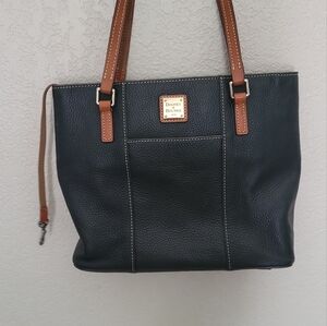 Dooney & Bourke Pebble Grain Small Lexington Brown Shopper Bag - BLACK
